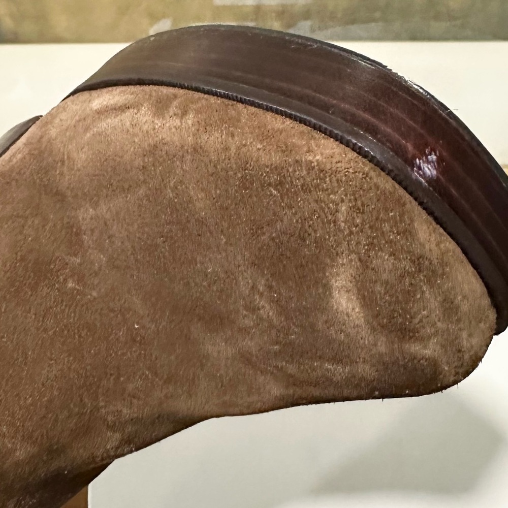 🌸MARC FISHER🌸 Marysa Block Heel Platform Bootie In Brown Size: 11M - Picture 9 of 15
